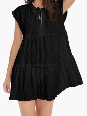 ROBIN PICCONE FIONA SWIM BEACH RESORT CRUISE FLOUNCY DRESS COVER UP SMALL